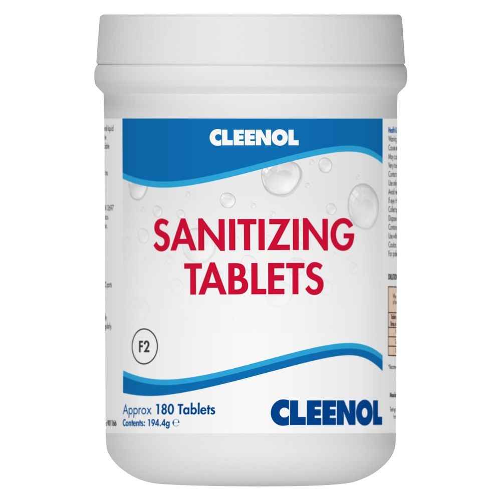 Cleenol Sanitizing Tablets - Pack of 180 | High-Strength Disinfectant Tablets for Convenient and Effective Surface Sanitization