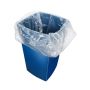 200 Pack Heavy Duty Clear Bin Liners 18x29x39, 136 Gauge Transparent Refuse Sacks, Strong Polythene Waste Bags
