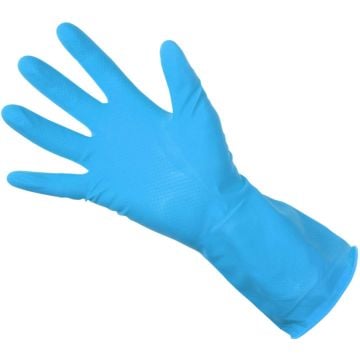 Natural Latex Gloves for Domestic and Industrial Use - Blue - UNICARE - UCHG3004B