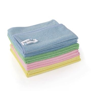 Nano-Ag Microcide Antibacterial Microfibre Cleaning Cloth 40x40cm, Hygienic Silver-Ion Cloth Available in Blue, Green, Pink & Yellow