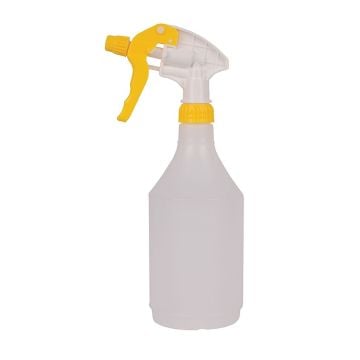 750ml Spray Bottle With Yellow Trigger Head | Adjustable Nozzle with Sturdy Trigger for Precise and Efficient Dispensing of Cleaning Solutions