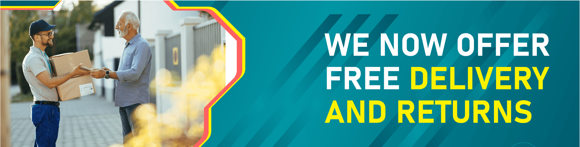 Next Day Free Delivery and Free Returns within 30 days